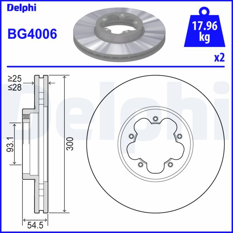 DELPHI BG4006 Brake Disc
