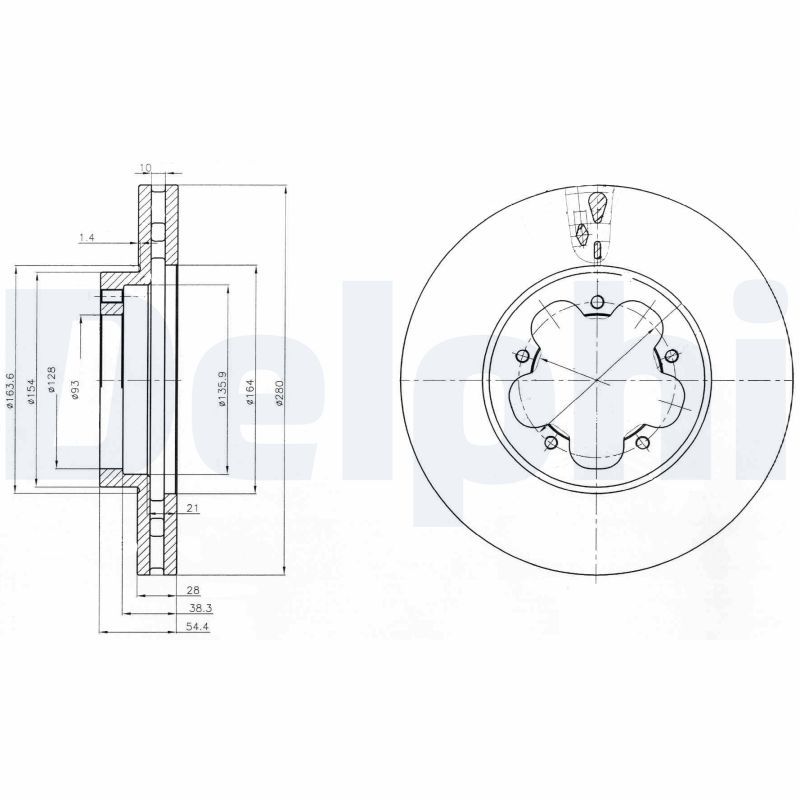 DELPHI BG4007 Brake Disc