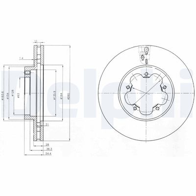 Brake Disc DELPHI BG4007