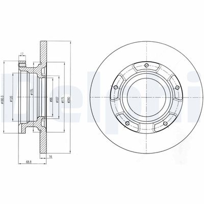 Brake Disc DELPHI BG4008
