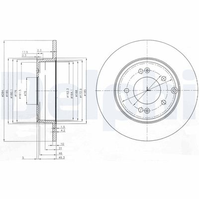 Brake Disc DELPHI BG4012