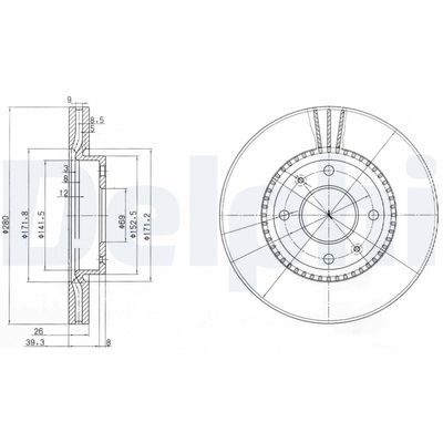 Brake Disc DELPHI BG4013