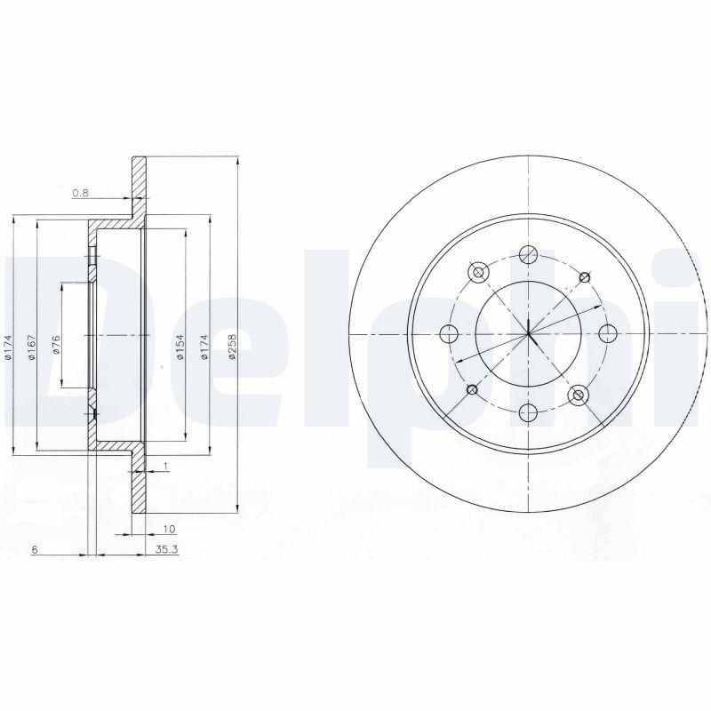 DELPHI BG4017 Brake Disc
