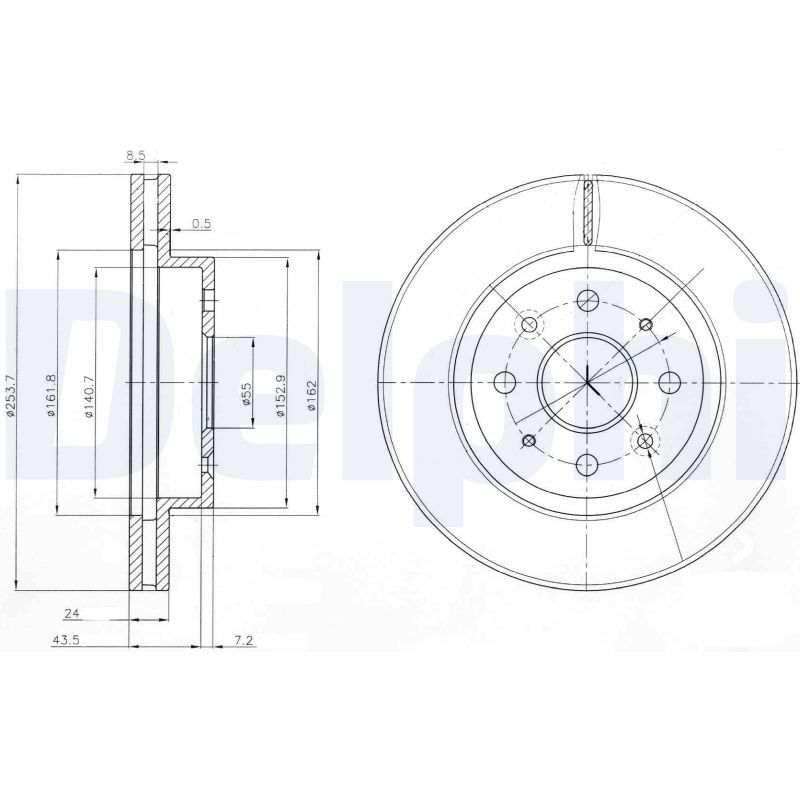 DELPHI BG4019 Brake Disc