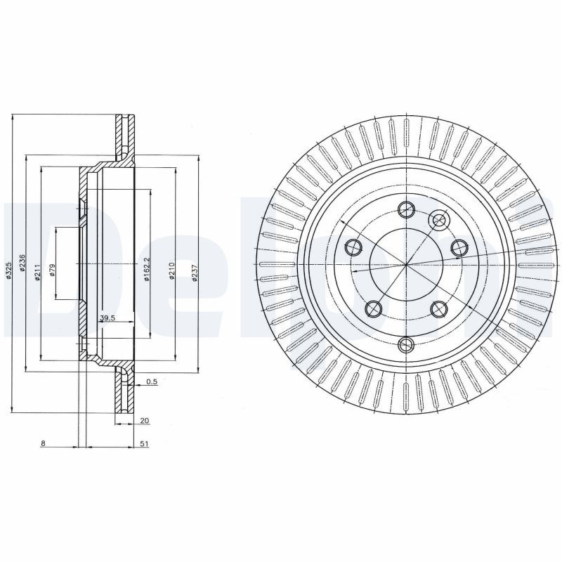 DELPHI BG4020 Brake Disc