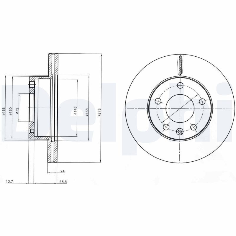 DELPHI BG4022 Brake Disc