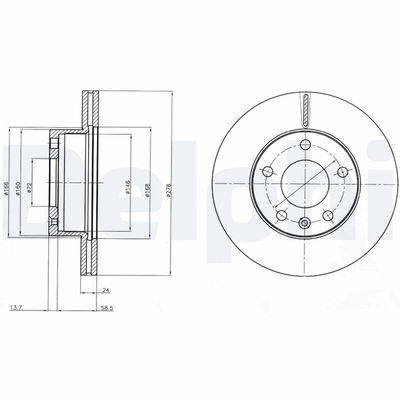 Brake Disc DELPHI BG4022