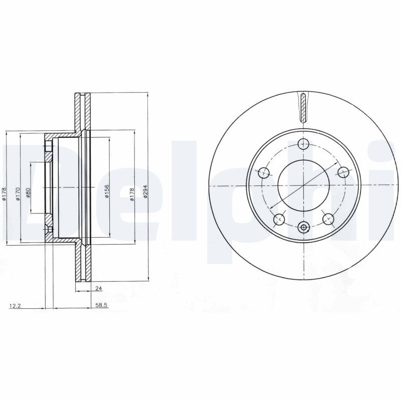 DELPHI BG4023 Brake Disc