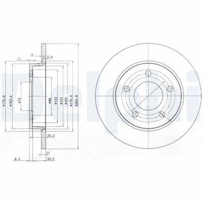 Brake Disc DELPHI BG4025