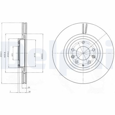 Brake Disc DELPHI BG4028