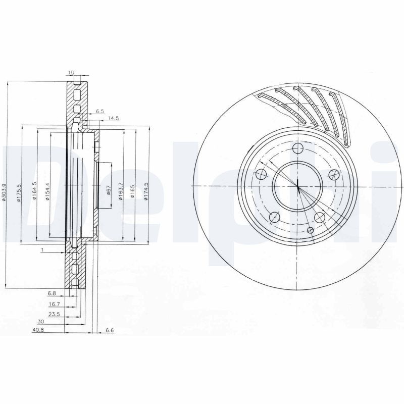 DELPHI BG4029 Brake Disc
