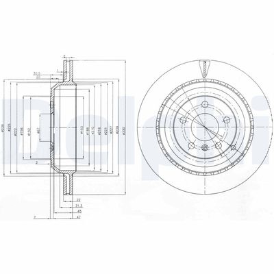 Brake Disc DELPHI BG4030