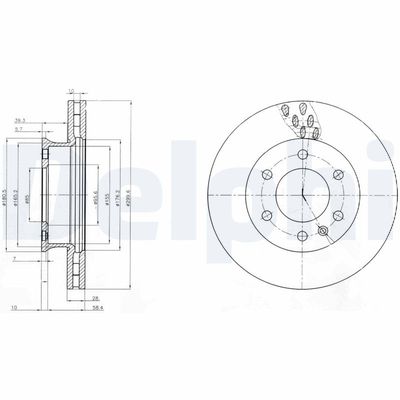 Brake Disc DELPHI BG4032C