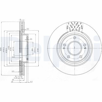 Brake Disc DELPHI BG4034