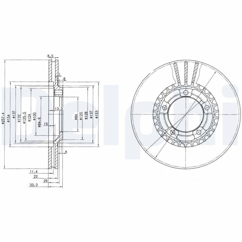 DELPHI BG4036 Brake Disc