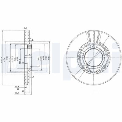 Brake Disc DELPHI BG4036