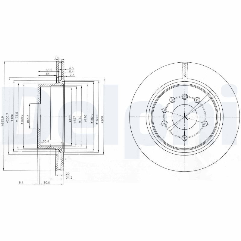DELPHI BG4043 Brake Disc