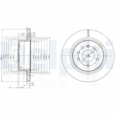 Brake Disc DELPHI BG4043
