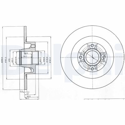 Brake Disc DELPHI BG4044