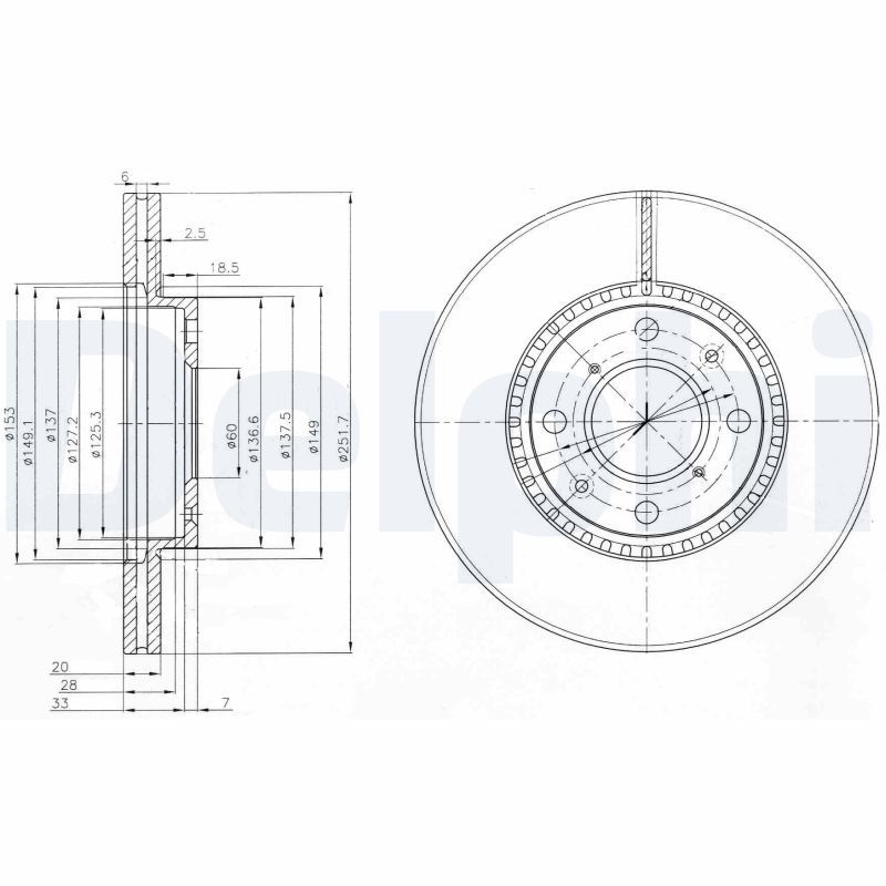 DELPHI BG4049 Brake Disc