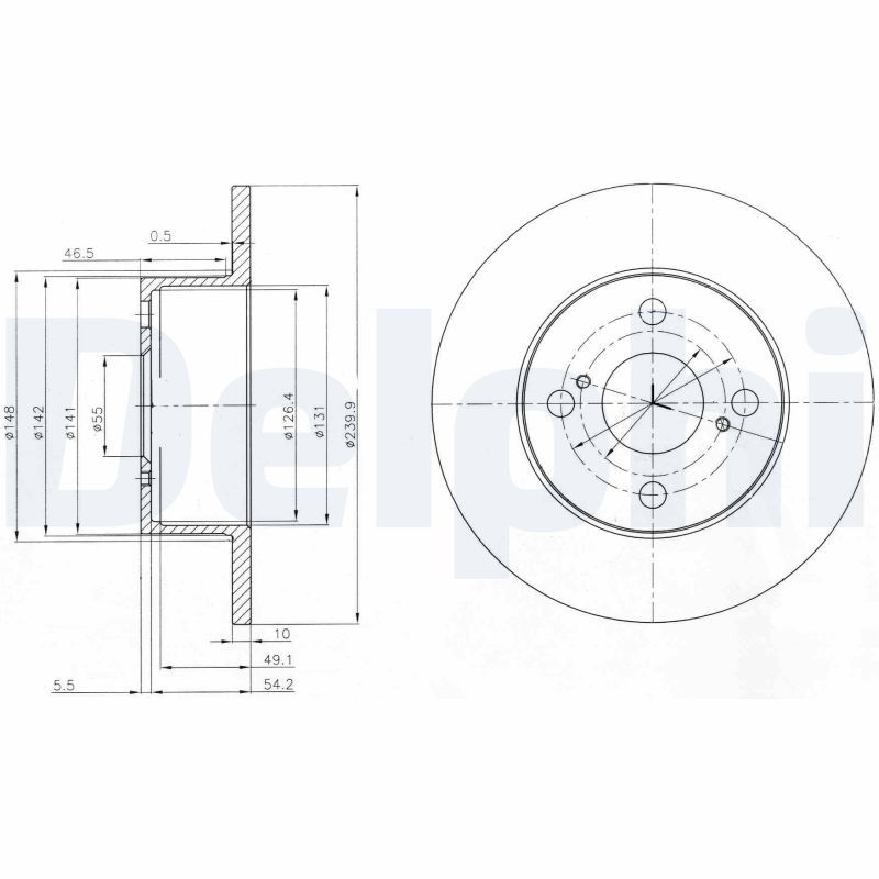 DELPHI BG4050 Brake Disc