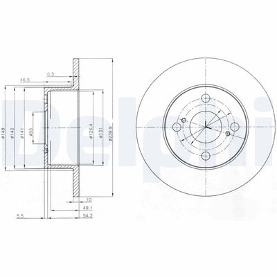 Brake Disc DELPHI BG4050