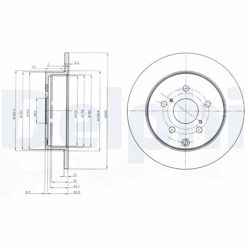 DELPHI BG4051 Brake Disc