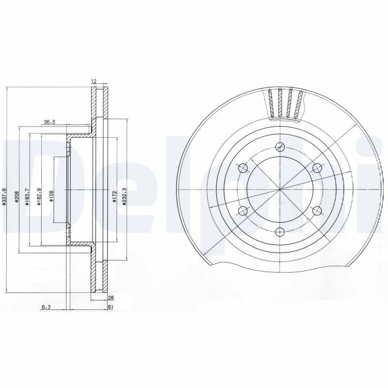 DELPHI BG4052 Brake Disc