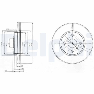 Brake Disc DELPHI BG4053