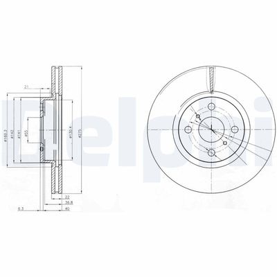 Brake Disc DELPHI BG4054