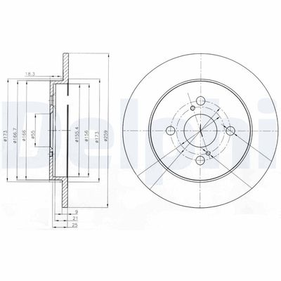 Brake Disc DELPHI BG4055