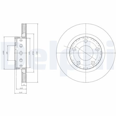 Brake Disc DELPHI BG4057