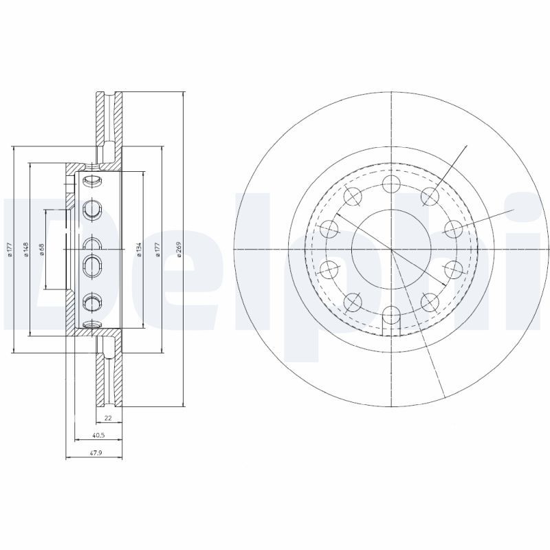 DELPHI BG4058 Brake Disc