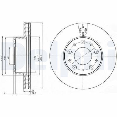 Brake Disc DELPHI BG4059