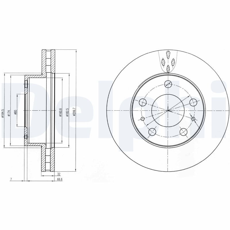 DELPHI BG4060 Brake Disc