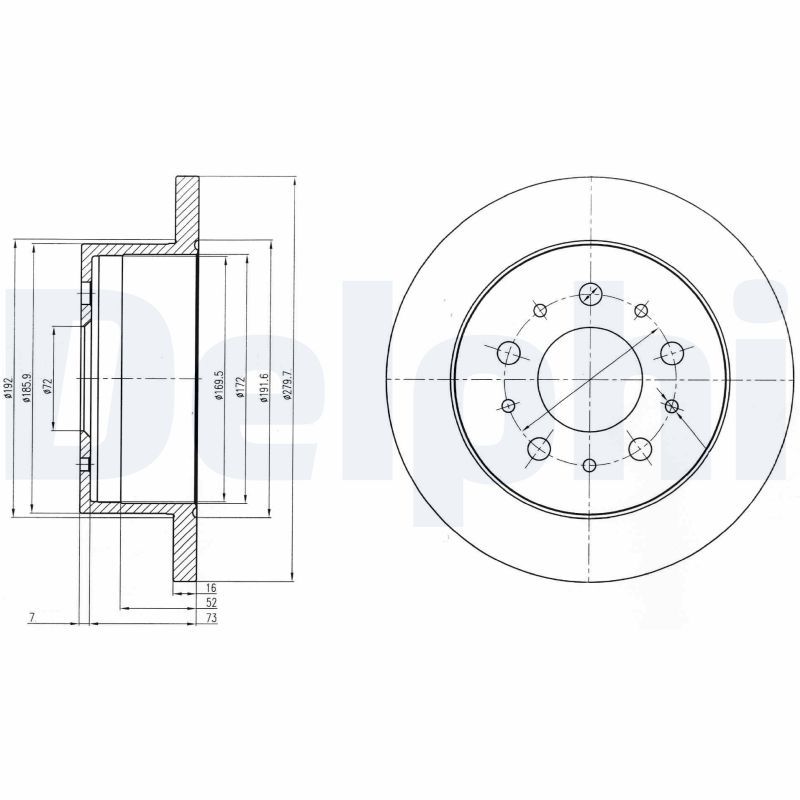 DELPHI BG4061 Brake Disc