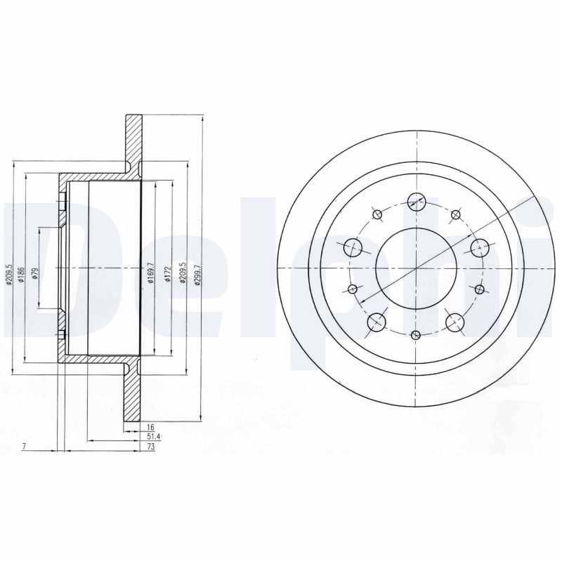DELPHI BG4062 Brake Disc