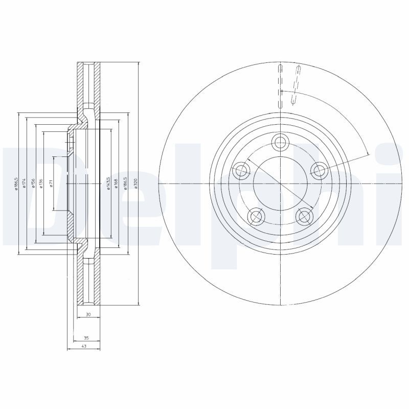 DELPHI BG4065 Brake Disc