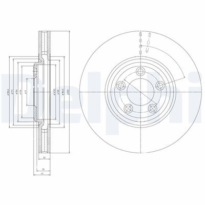Brake Disc DELPHI BG4065
