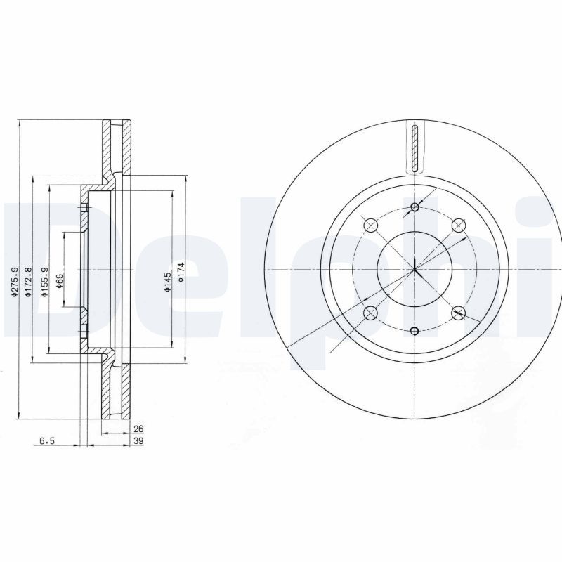 DELPHI BG4068 Brake Disc
