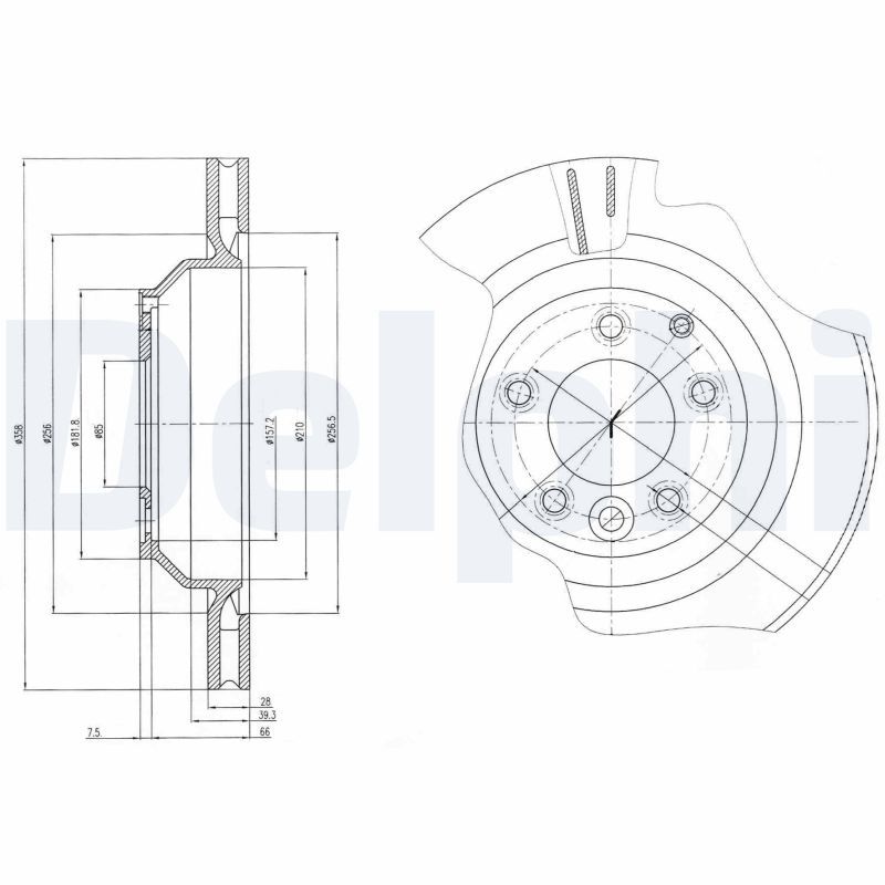 DELPHI BG4070 Brake Disc
