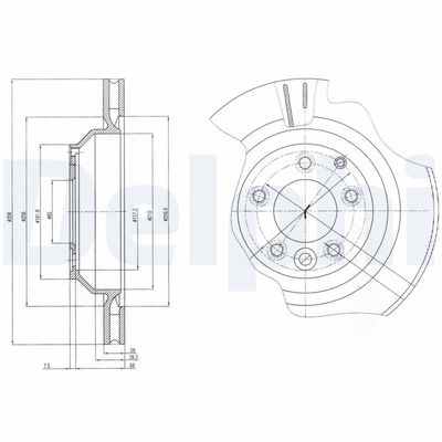 Brake Disc DELPHI BG4070