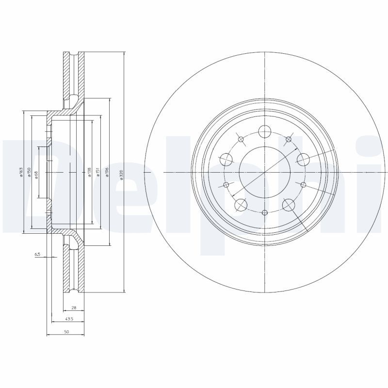 DELPHI BG4071 Brake Disc