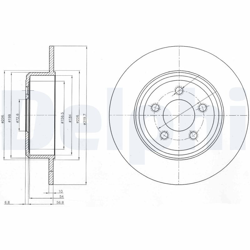 DELPHI BG4074 Brake Disc