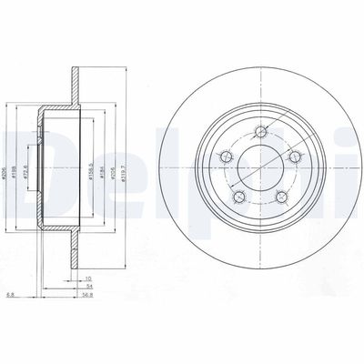 Brake Disc DELPHI BG4074