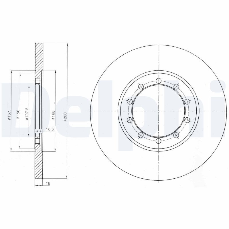 DELPHI BG4075 Brake Disc
