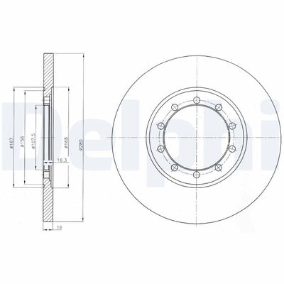 Brake Disc DELPHI BG4075