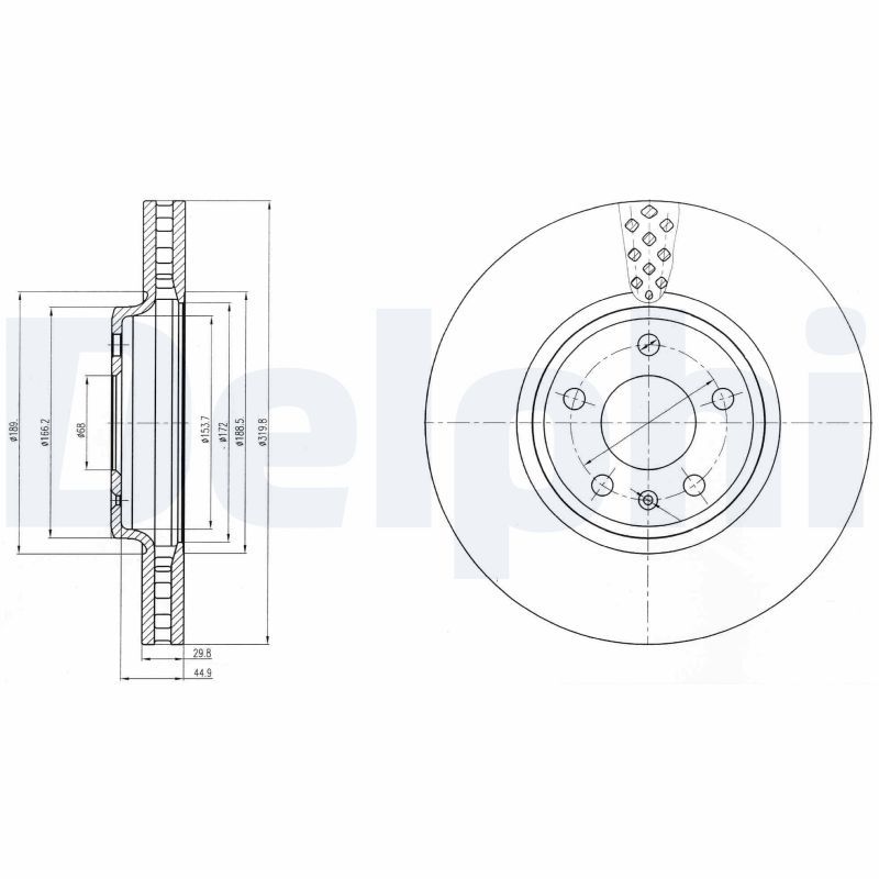 DELPHI BG4080 Brake Disc