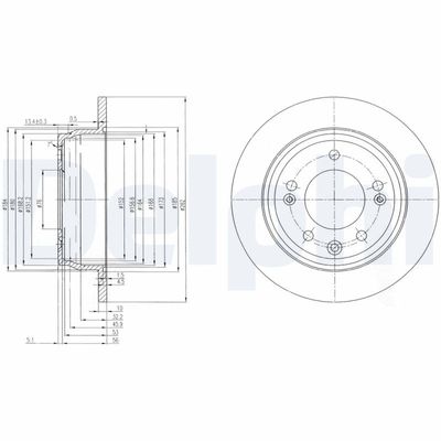 Brake Disc DELPHI BG4082C