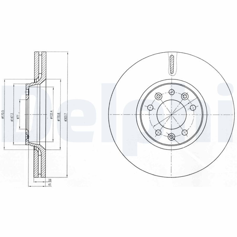 DELPHI BG4083C Brake Disc